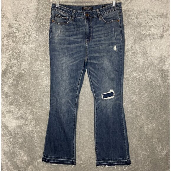 Judy Blue Women Lightly Distressed High Rise Bootcut Fit Denim Jean 15/32 - Picture 1 of 14